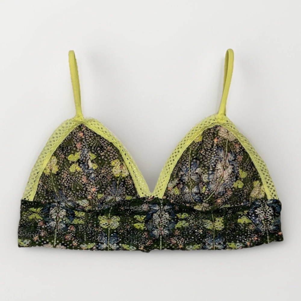 Victoria's Secret Black and Yellow Butterfly Bralette